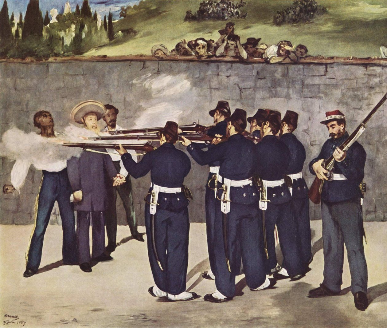 Die Hinrichtung von Kaiser Maximilian von Mexiko, 19. Juni 1867 von Édouard Manet