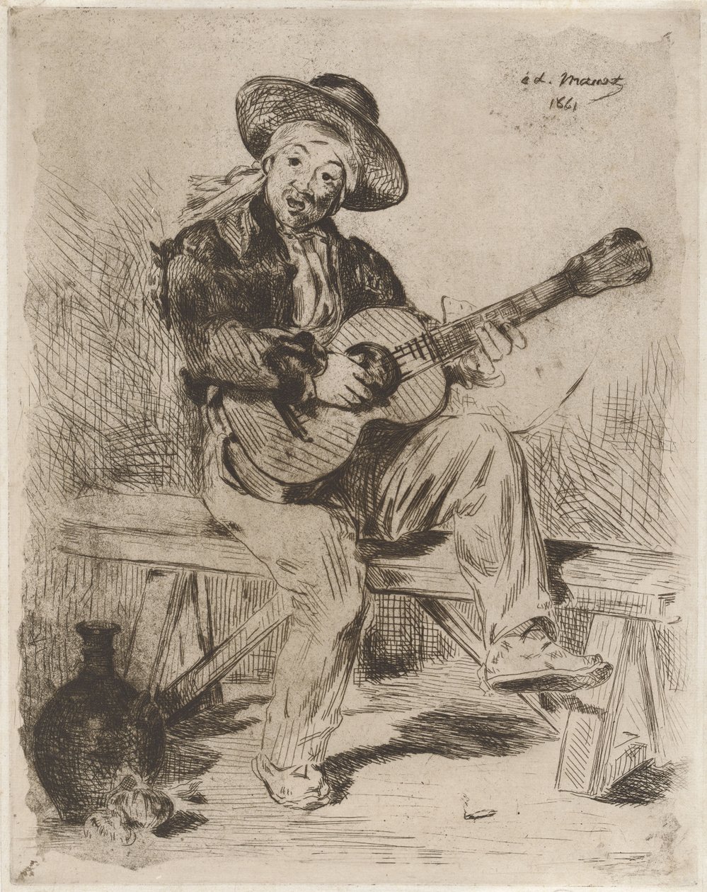 Der spanische Sänger, oder Der Gitarrist von Édouard Manet