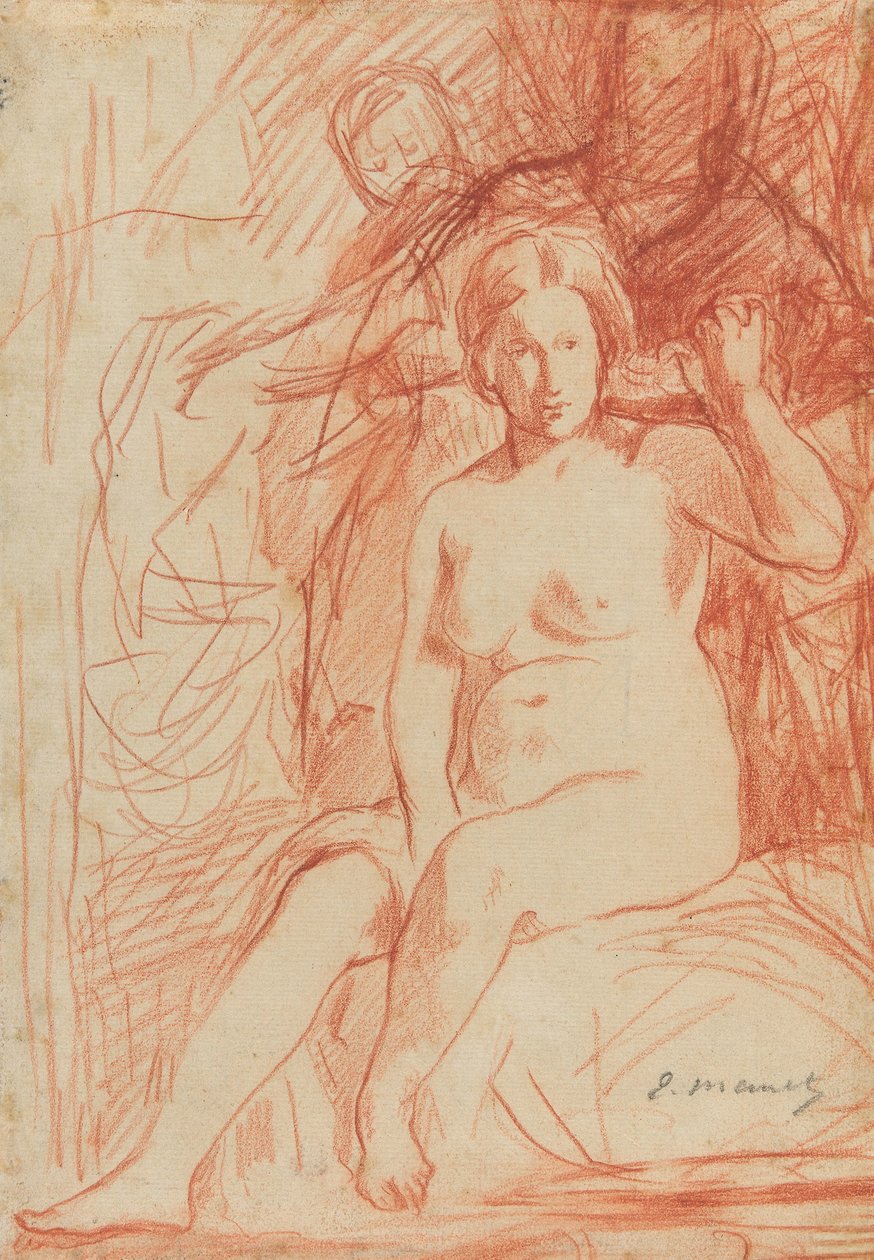Studie eines sitzenden Aktes (La Toilette), 1858-60 von Édouard Manet