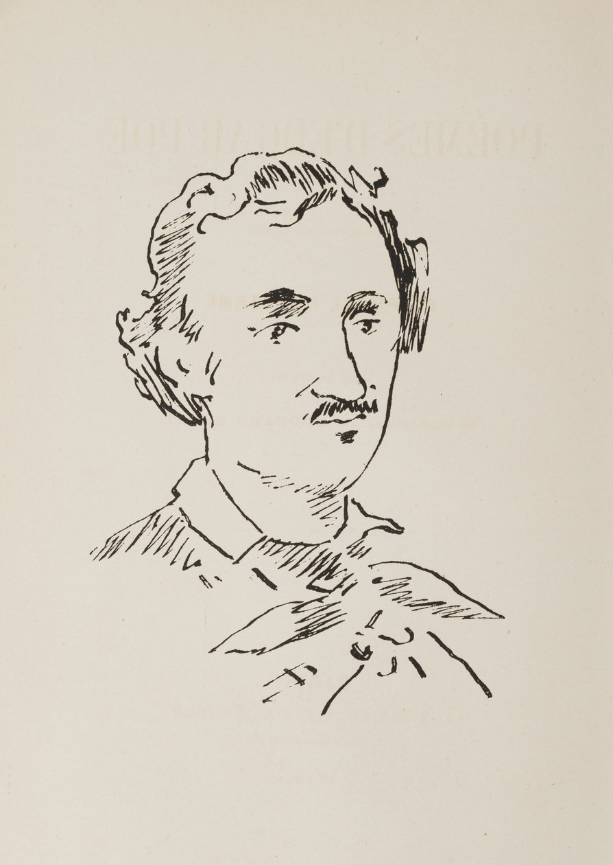Porträt von Edgar Allan Poe 1809-1849, 1889 von Édouard Manet