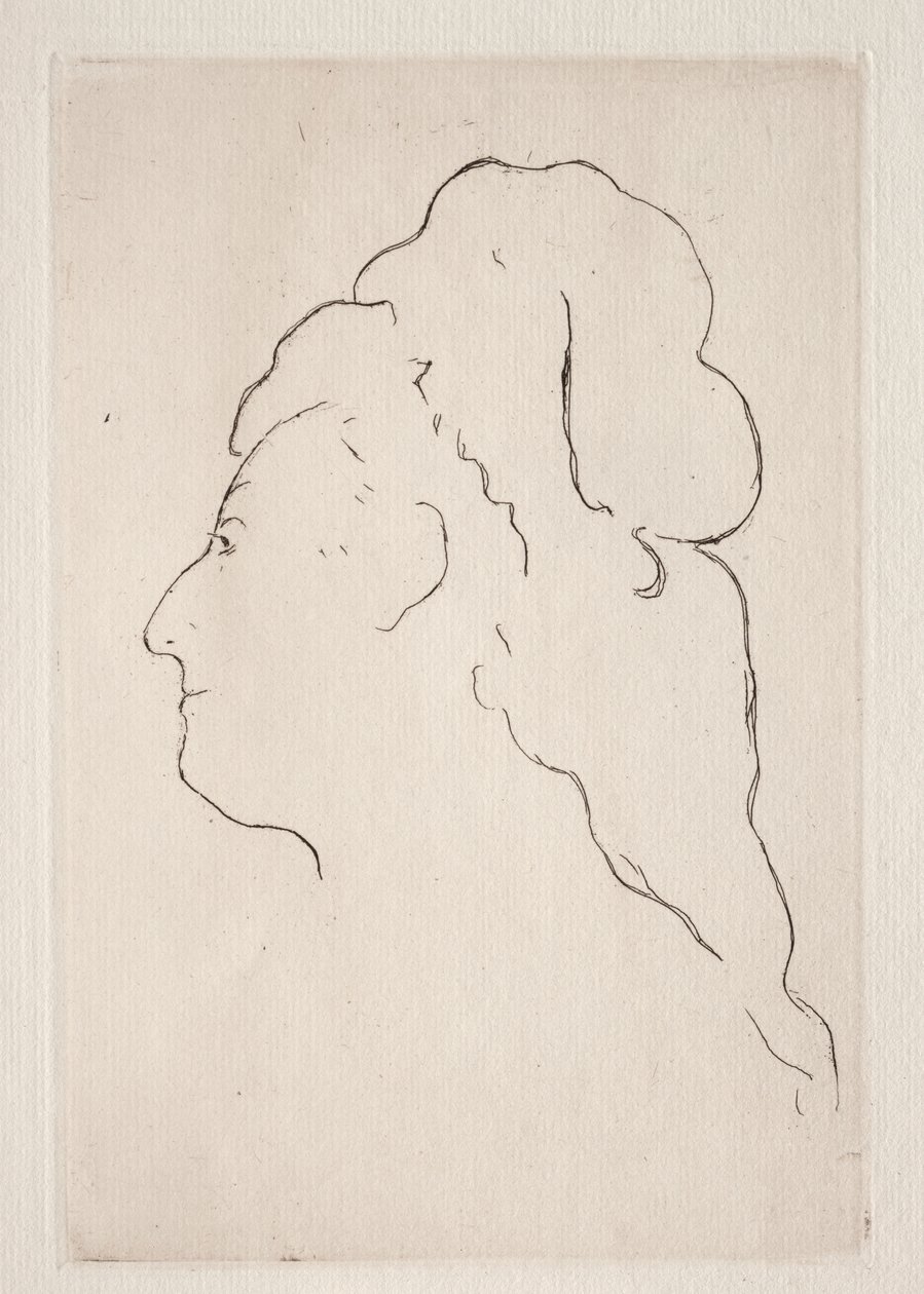 Profil von Eva Gonzalès nach links gedreht von Édouard Manet