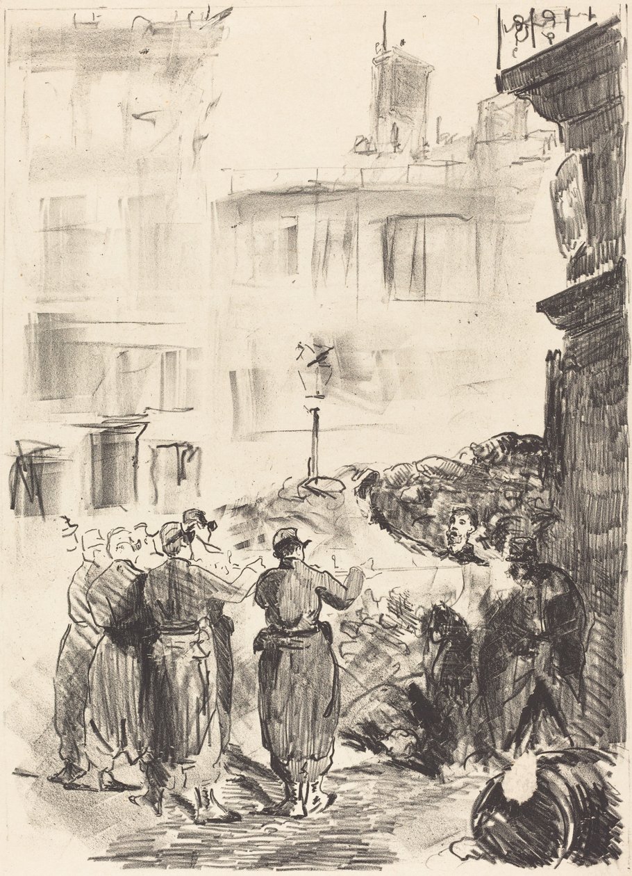 Die Barrikade, 1871 von Édouard Manet