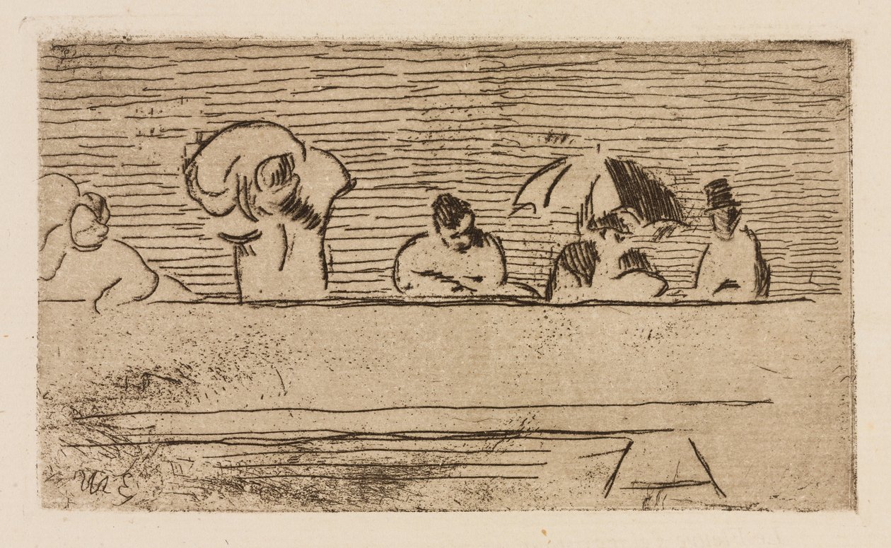 Das Geländer der Brücke, Platte 5 aus Le Fleuve von Édouard Manet