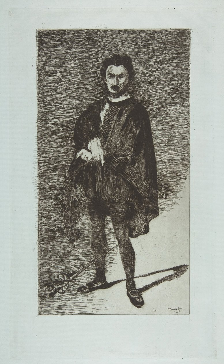 Der tragische Schauspieler: Rouvière in der Rolle des Hamlet von Édouard Manet
