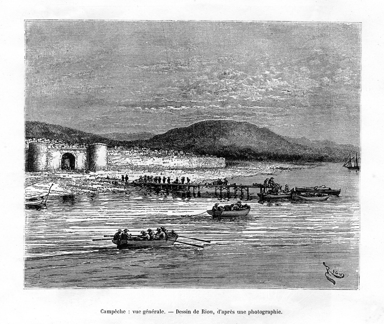 Campeche, Yucatán, Mexiko, 19. Jahrhundert von Edouard Riou