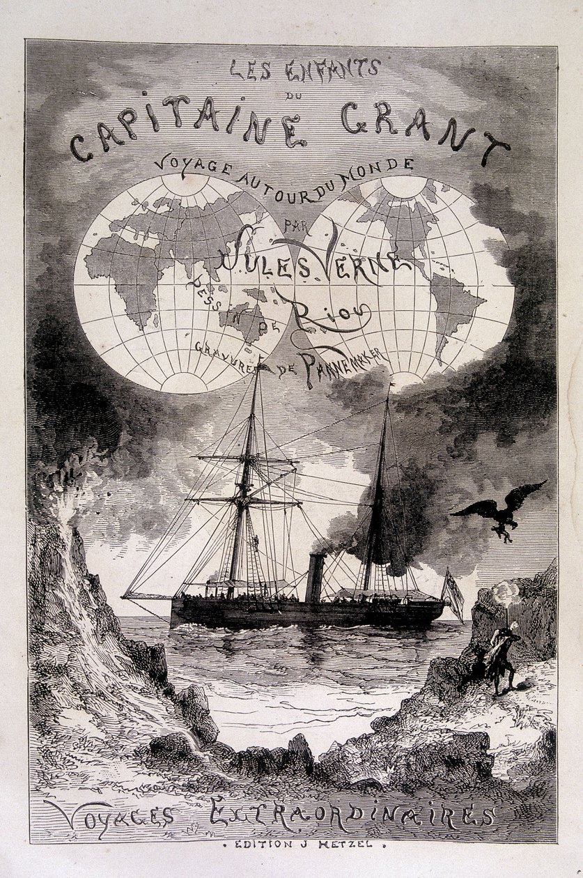 Frontispiz „Die Kinder des Kapitän Grant“ von Jules Verne von Edouard Riou