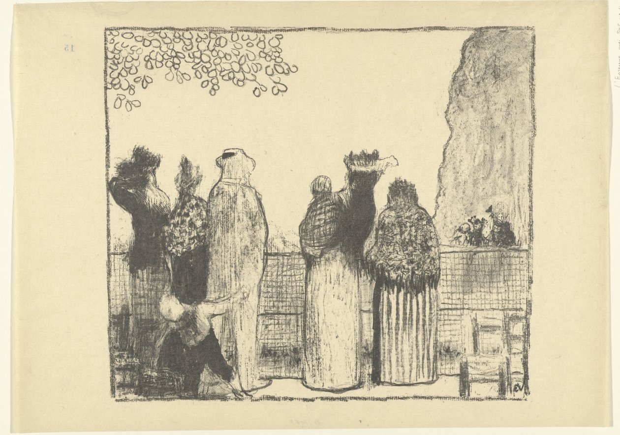 Besucher in den Tuilerien in Paris (L