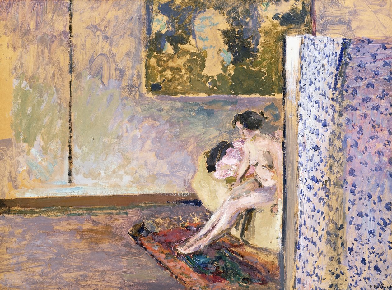 Im Atelier von Bonnard, 60 Rue de Douai: Akt am Paravent von Edouard Vuillard