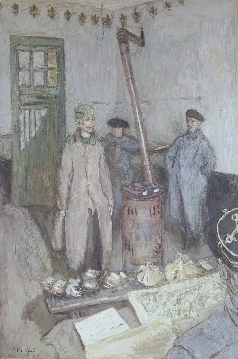 Verhör eines deutschen Gefangenen durch einen französischen Offizier, 1917 von Edouard Vuillard