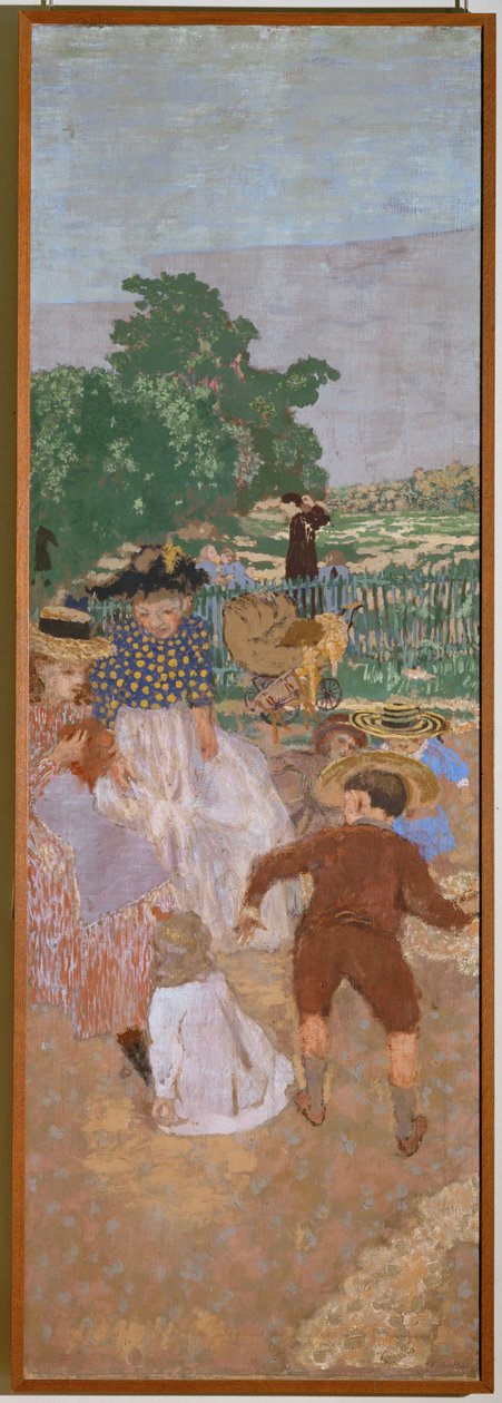 Park in Paris: Kinder spielen und Kindermädchen von Edouard Vuillard