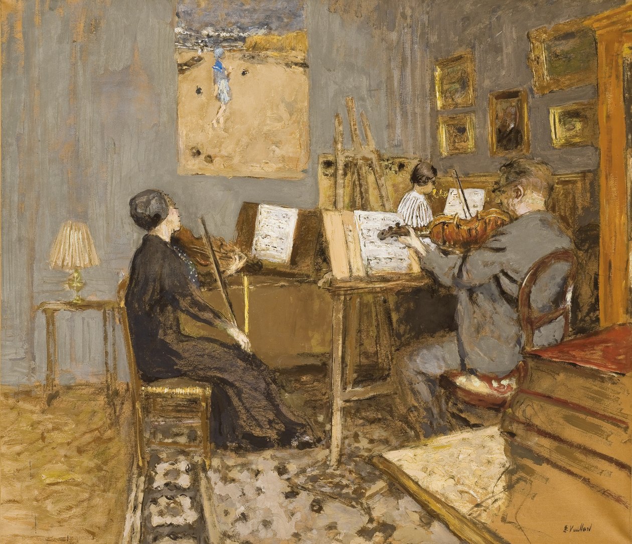 Das morgendliche Konzert, Place Vintimille; Le concert matinal, place Vintimille, 1937-1938 von Edouard Vuillard