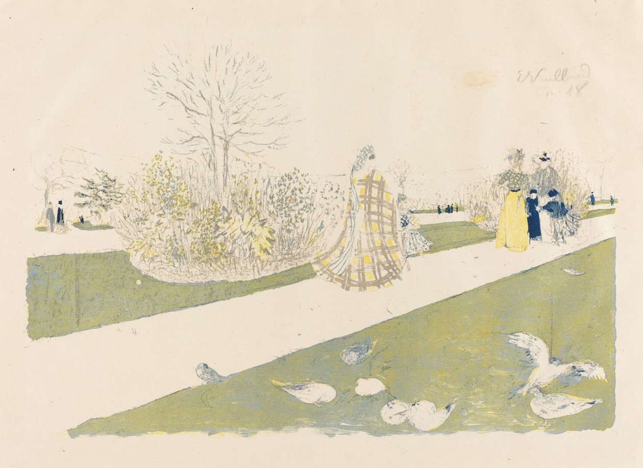 Der Tuileriengarten Le jardin des Tuileries, veröffentlicht 1896 von Edouard Vuillard