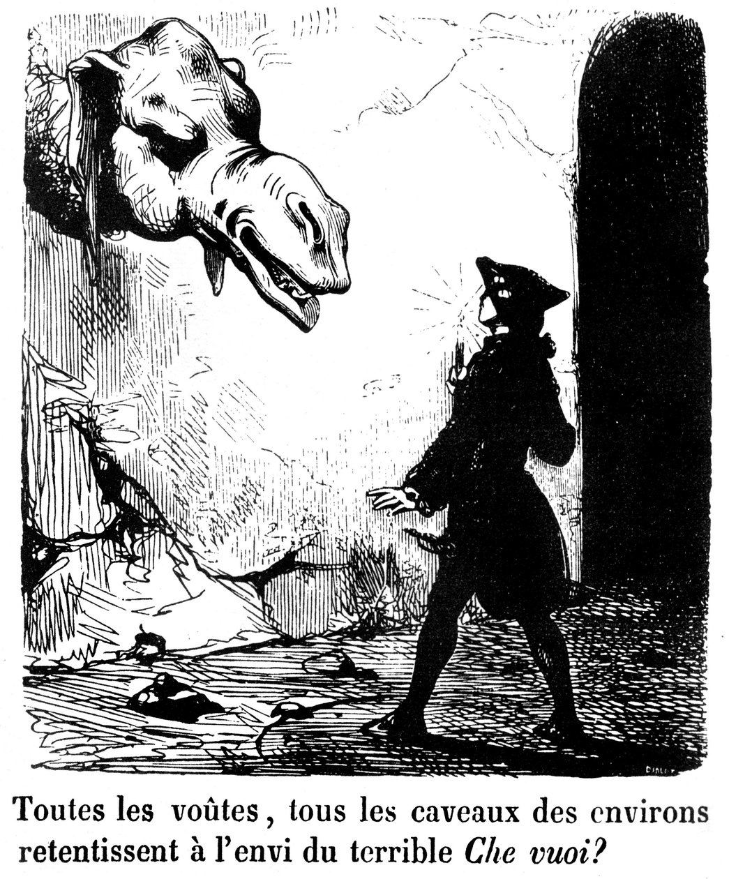 Illustration für den Roman "Le Diable amoureux" von Jacques Cazotte von Edouard de Beaumont