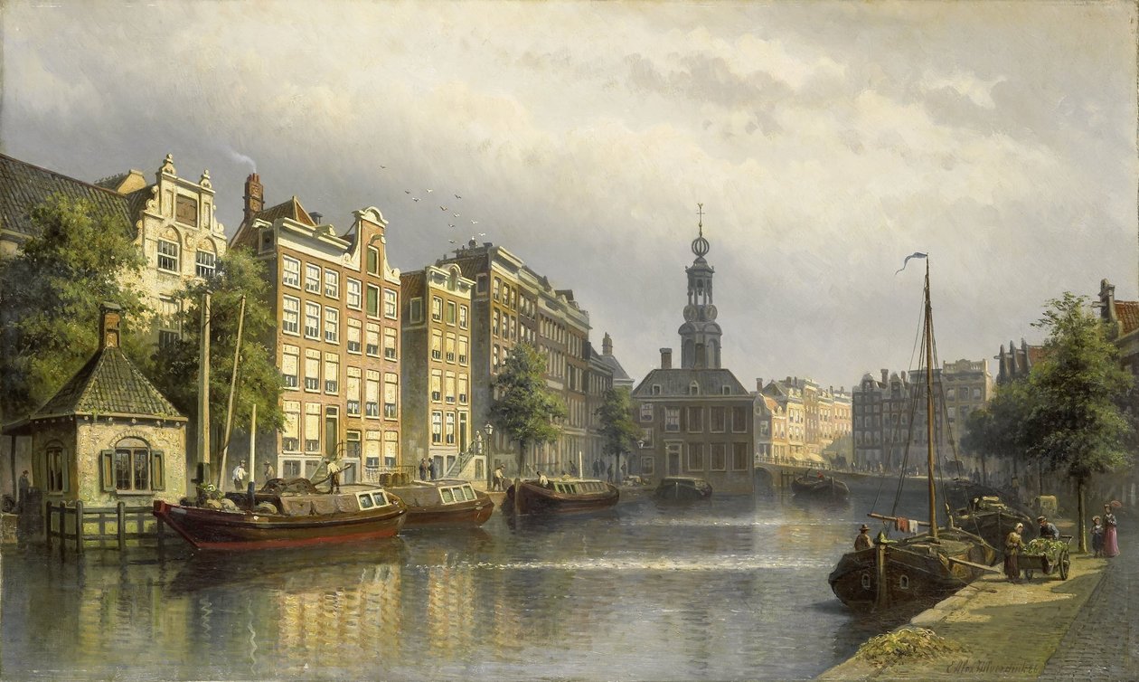 Der Singel, Amsterdam, Blick Richtung Münze von Eduard Alexander Hilverdink