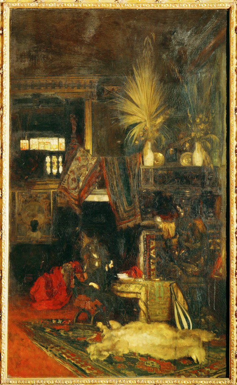 Maler Hans Makart in seinem Atelier von Eduard Charlemont