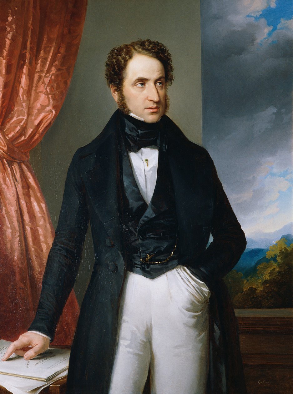 Porträt des Geigers und Komponisten Josef Benesch 1795-1873, 1840 von Eduard Ender