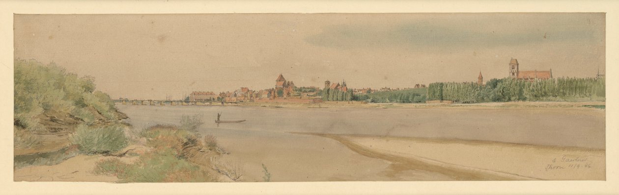 Ansicht von Thorn mit der Weichsel von Eduard Gaertner