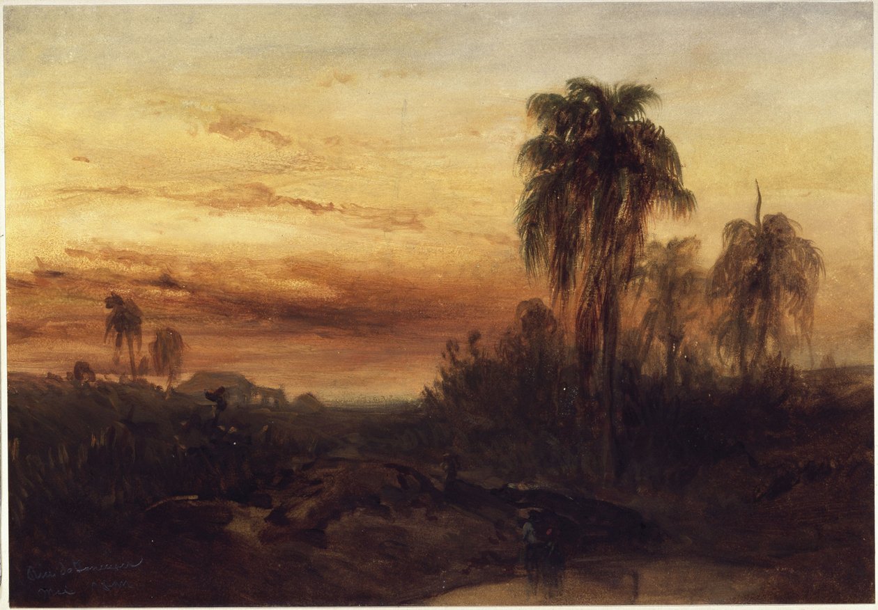 Rio de Janeiro bei Sonnenuntergang von Eduard Hildebrandt