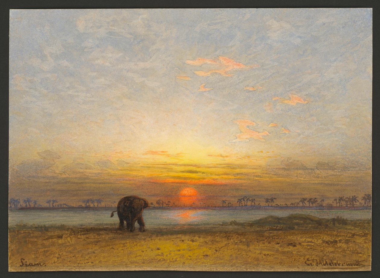 Sonnenuntergang in Siam von Eduard Hildebrandt