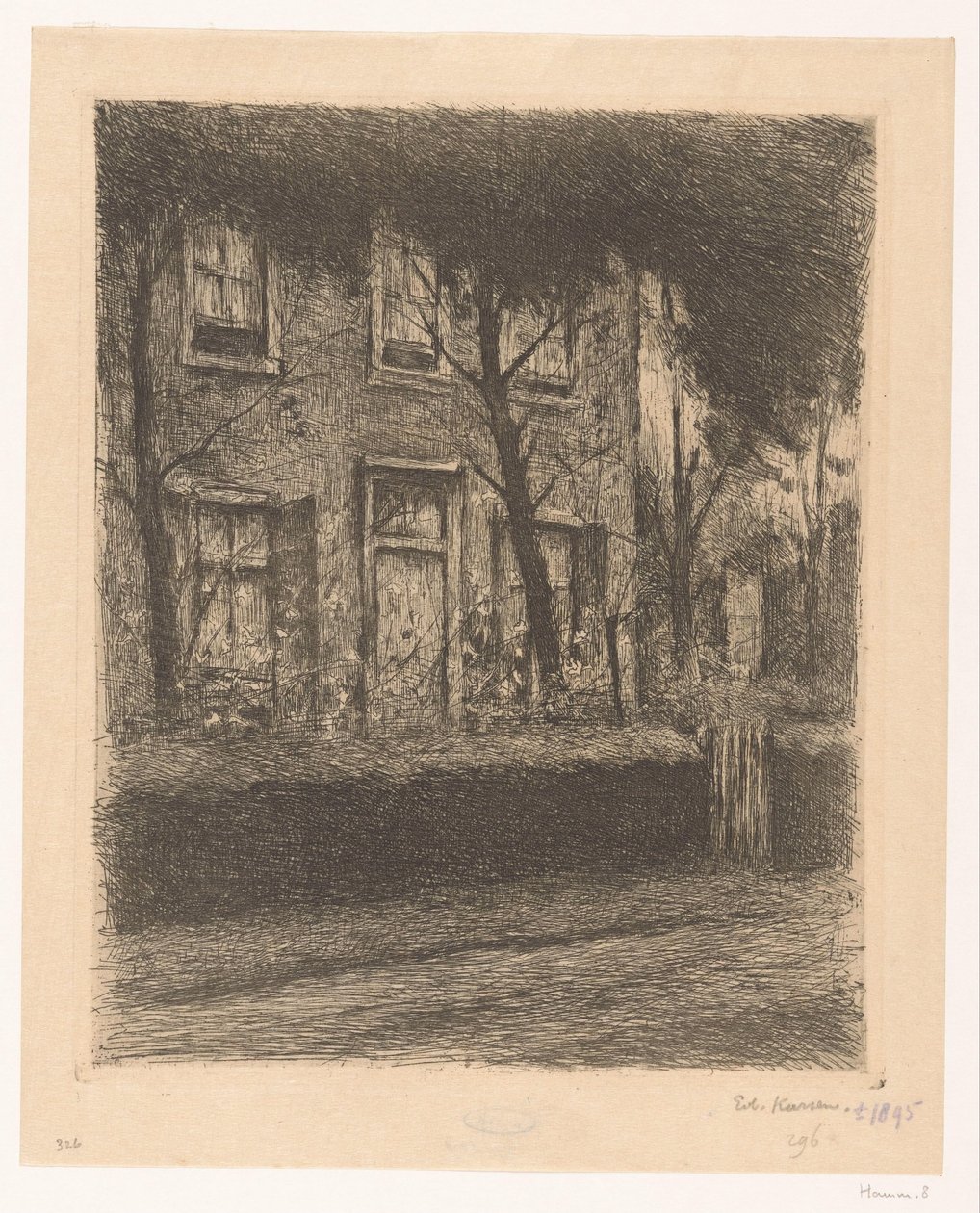 Vorgarten eines Hauses mit Hecke von Eduard Karsen (signed by artist)