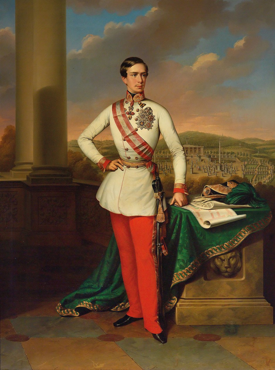 Porträt von Kaiser Franz Joseph I. von Österreich, 1853 von Eduard Klieber
