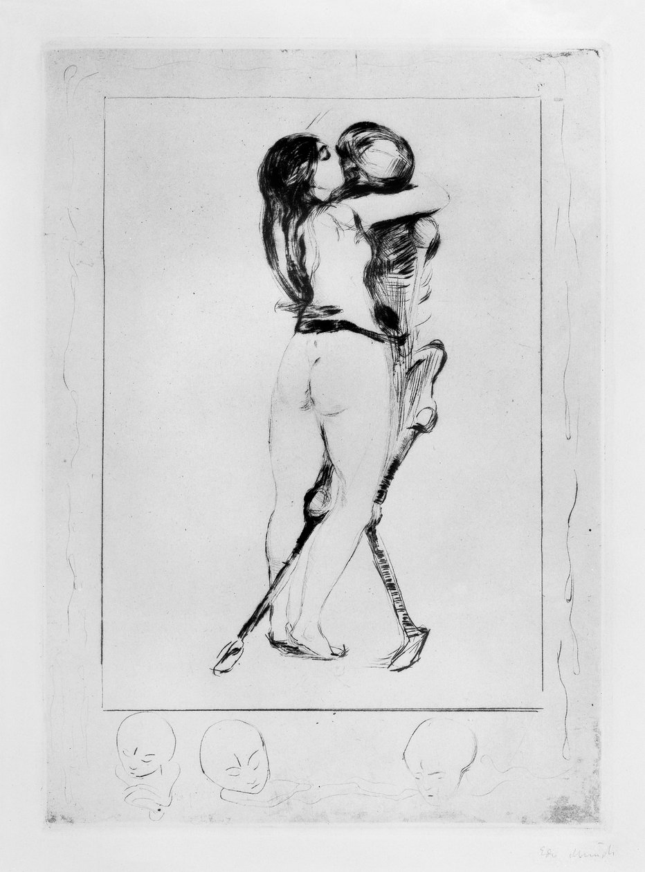 Das Mädchen und der Tod von Edvard Munch