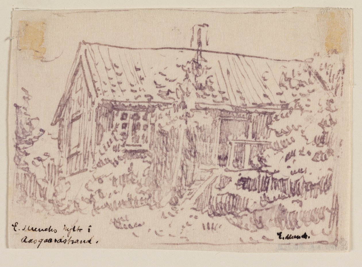 Edvard Munchs Hütte in Åsgårdstrand von Edvard Munch