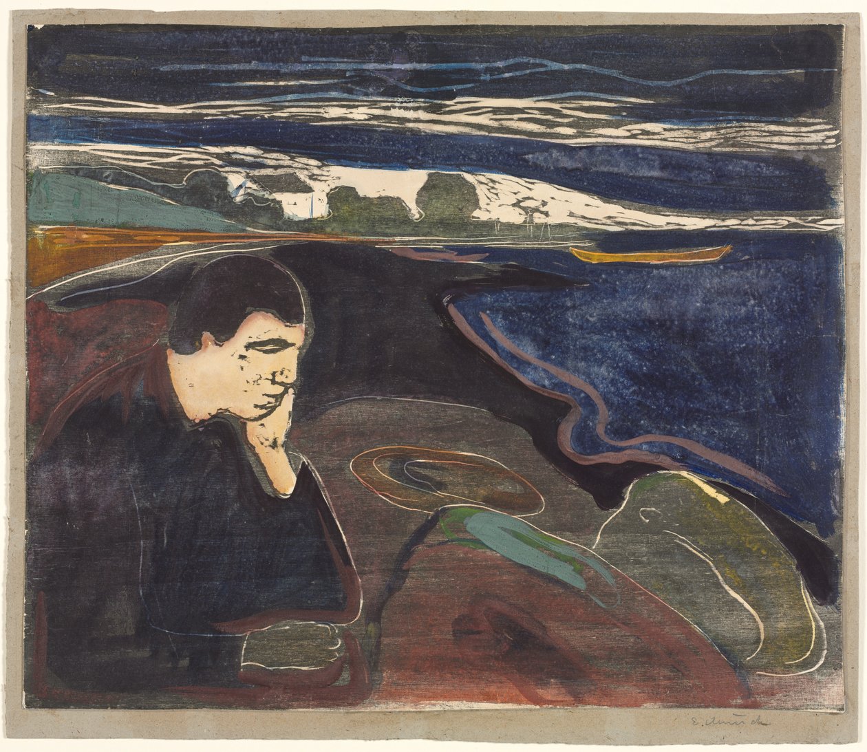 Abend, Melancholie I von Edvard Munch