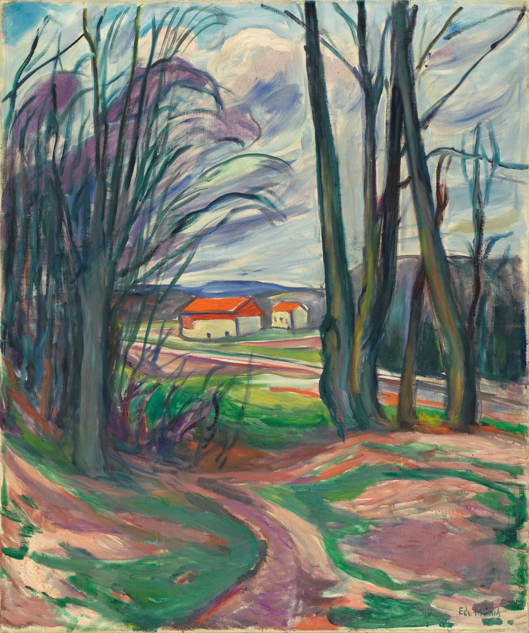 Landschaft in Skøyen, 1920er Jahre von Edvard Munch