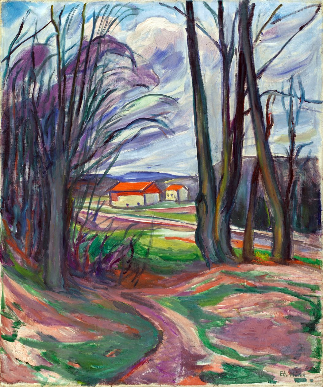 Landschaft in Skøyen (Oslo, Norwegen) von Edvard Munch