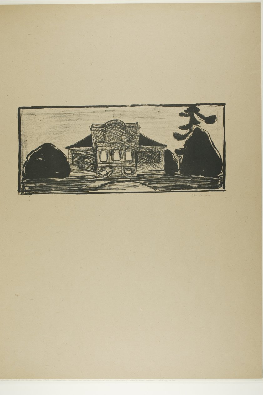 Der Garten vor Dr. Lindes Haus von Edvard Munch