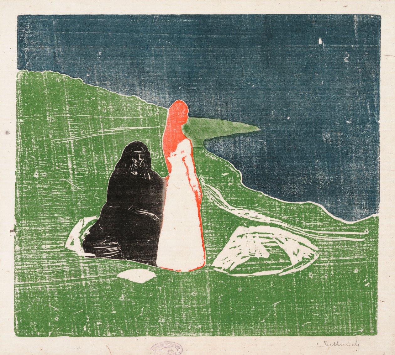 Zwei Frauen am Ufer; Frauen am Strand von Edvard Munch