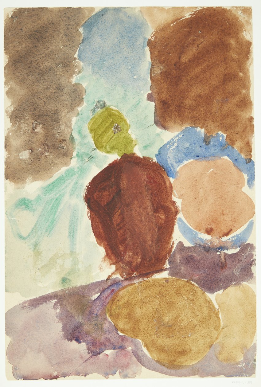 Farbstudie nach Delacroixs Gemälde Dante und Virgil in der Unterwelt, Louvre von Edvard Weie