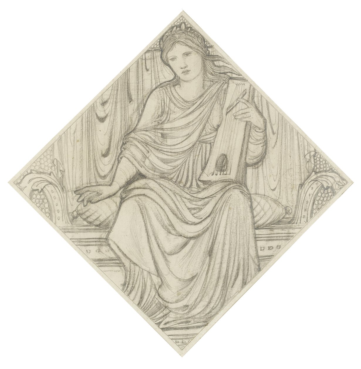 Eine Frau mit einer Lyra von Edward Burne Jones