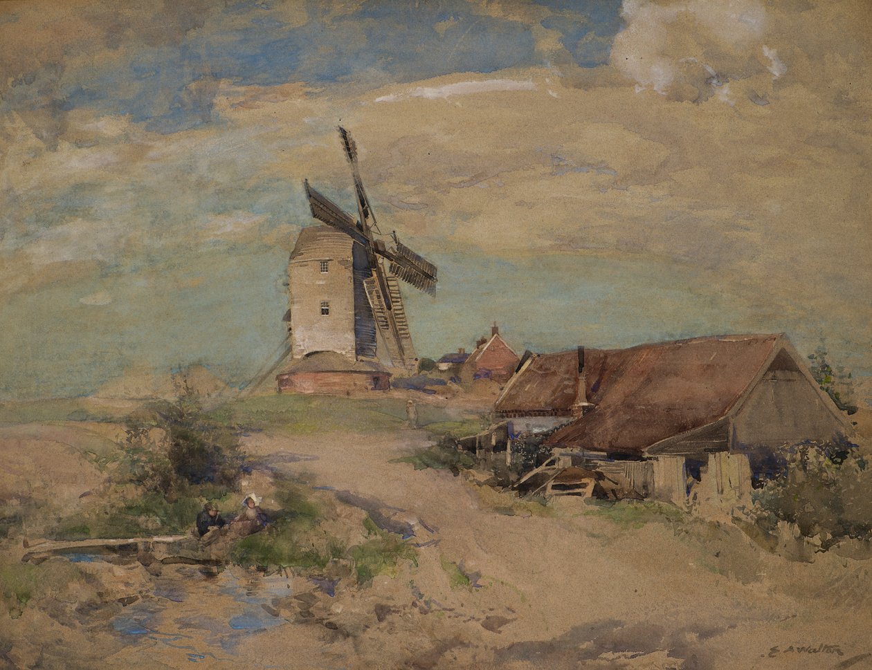 Die Windmühle, ca. 1900-04 von Edward Arthur Walton