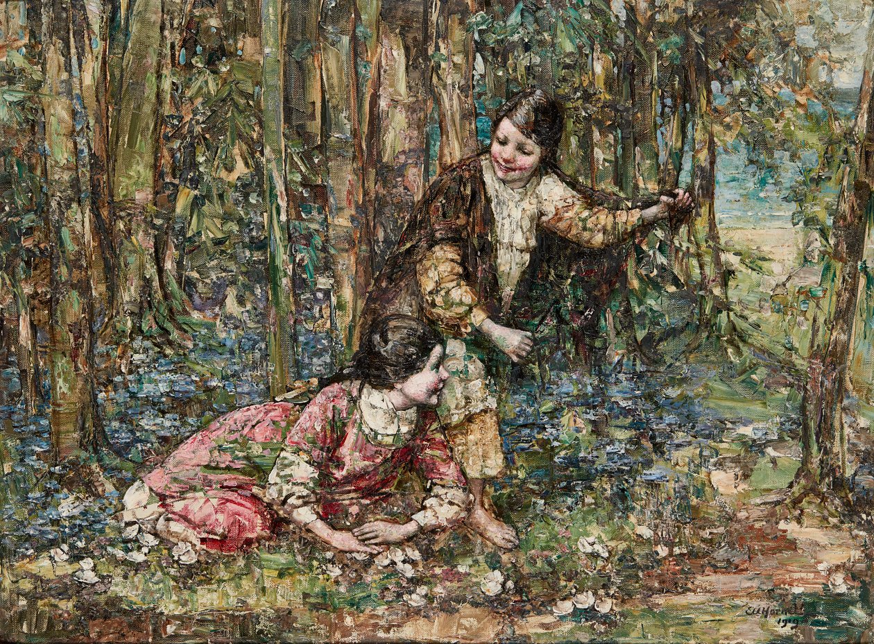 Mädchen im Wald von Edward Atkinson Hornel