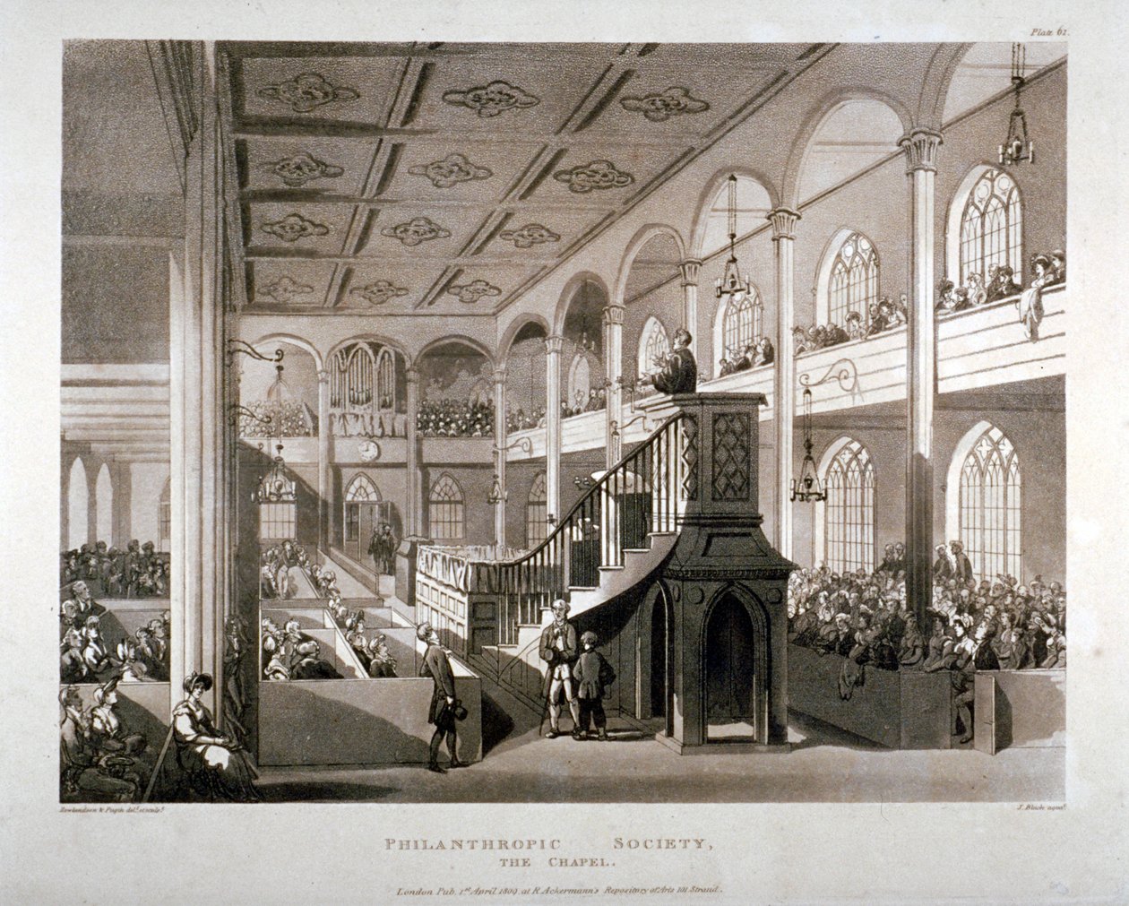 Kapelle der Philanthropischen Gesellschaft, London Road, Southwark, London, 1809 von Edward Blackburn