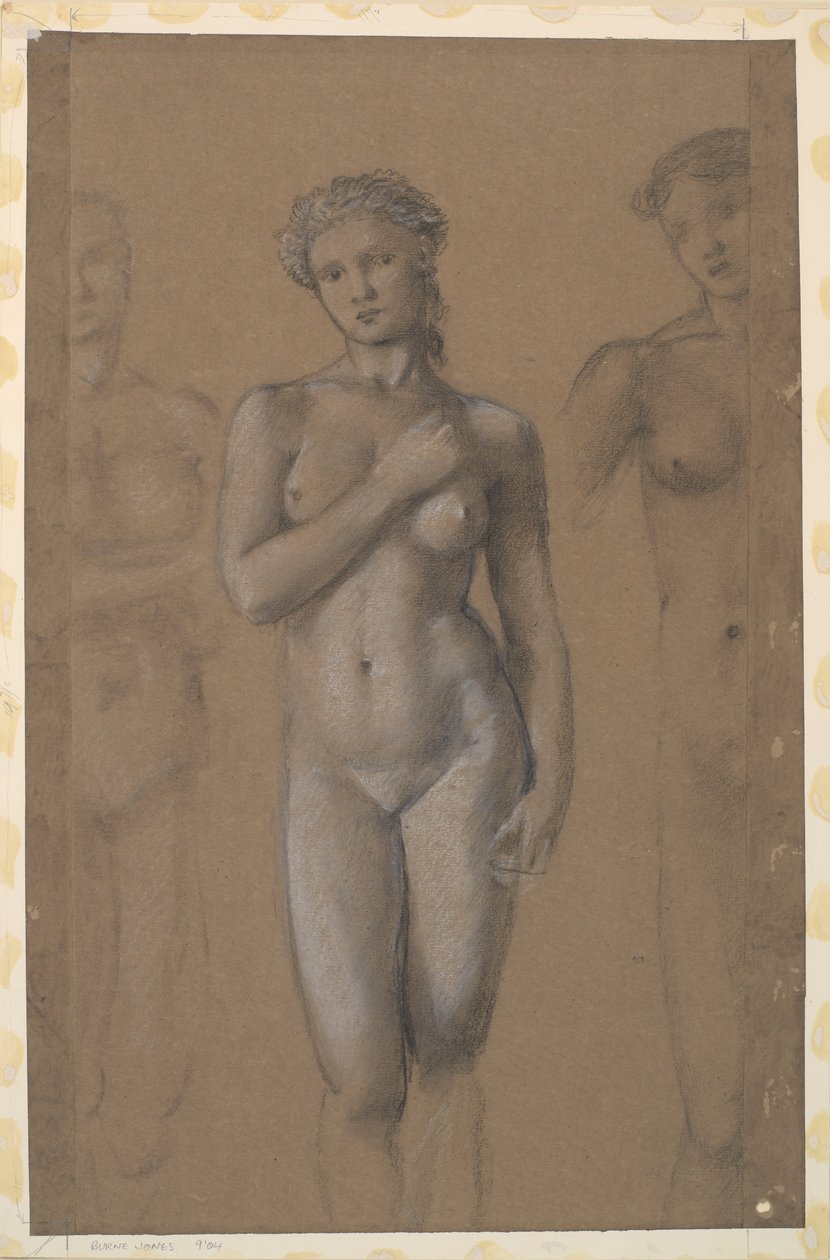 Weiblicher Akt - Drei Studien, möglicherweise für Venus von Edward Burne-Jones
