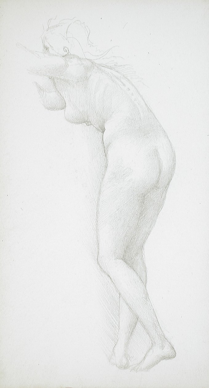 Weiblicher Akt von hinten gesehen von Edward Burne-Jones