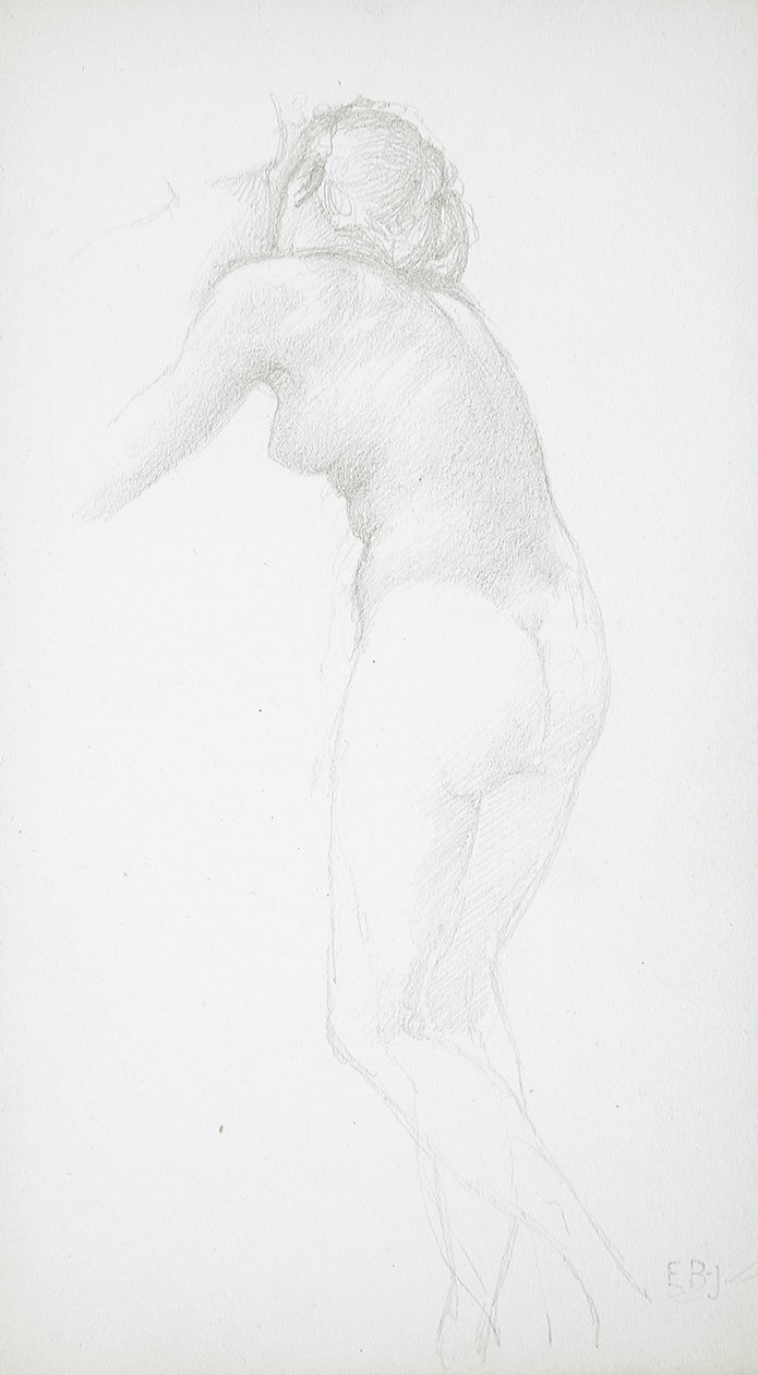 Weiblicher Akt von hinten gesehen von Edward Burne-Jones