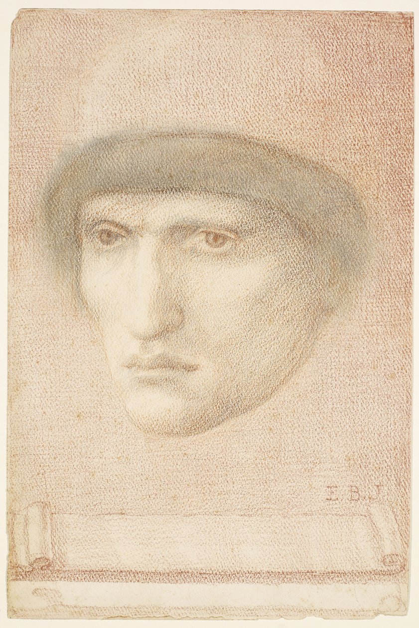 Männliches Porträt - möglicherweise Dante oder Studie für die St. Georg-Serie von Edward Burne Jones