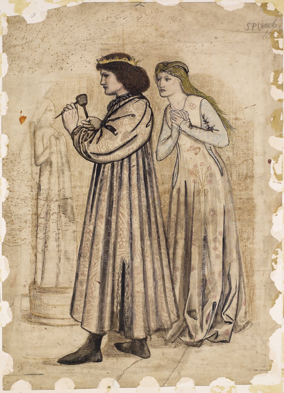 Die Hochzeitsreise von König René - Skulptur von Edward Burne Jones