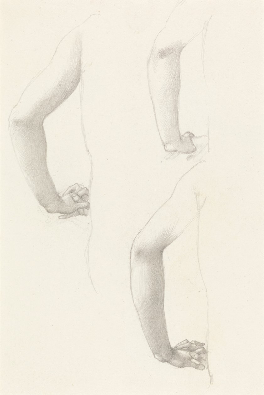 Studien eines Arms und von Händen von Edward Burne Jones