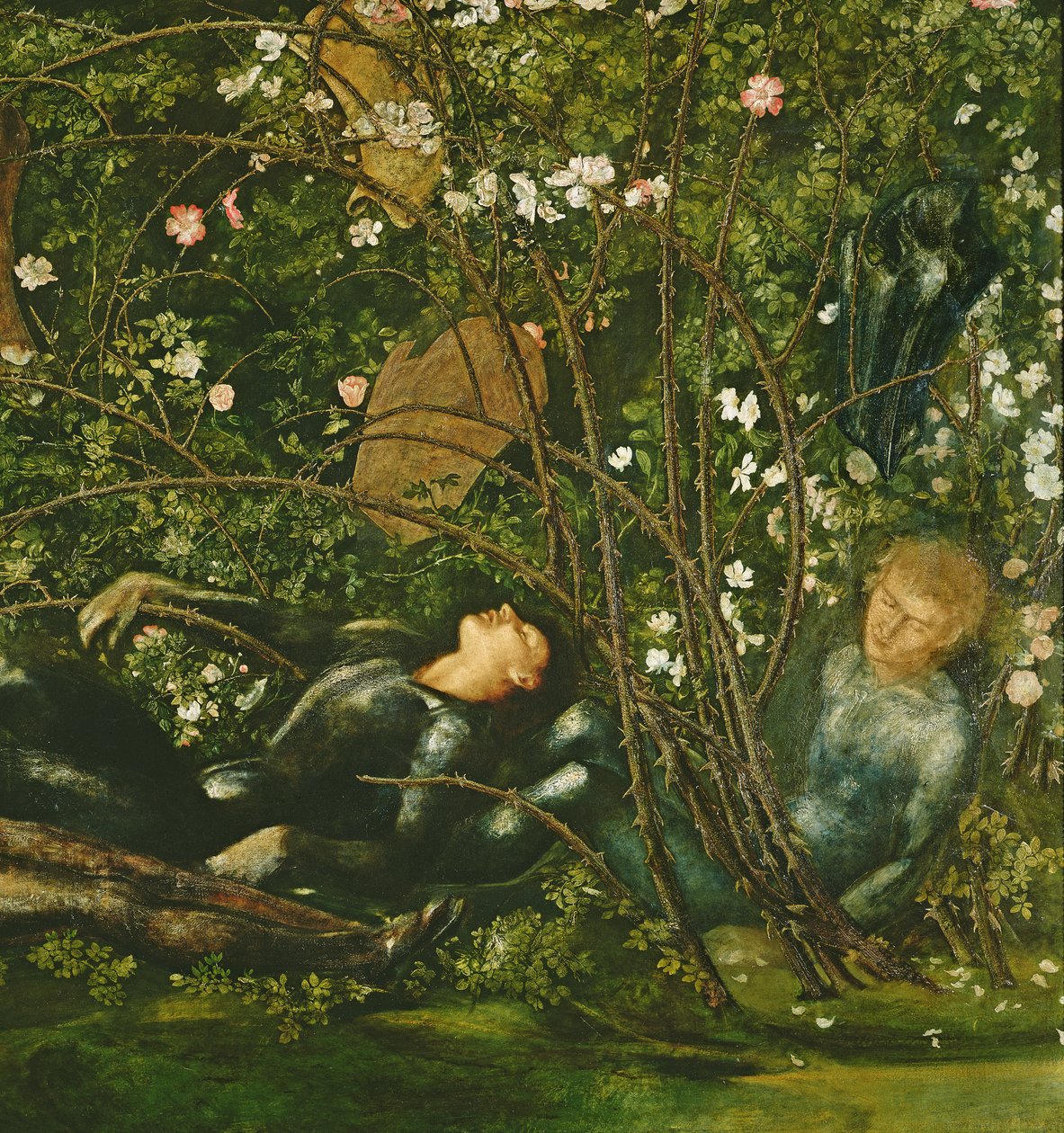 Die Ritter und die Dornröschen, 1869 (Detail) von Edward Burne Jones