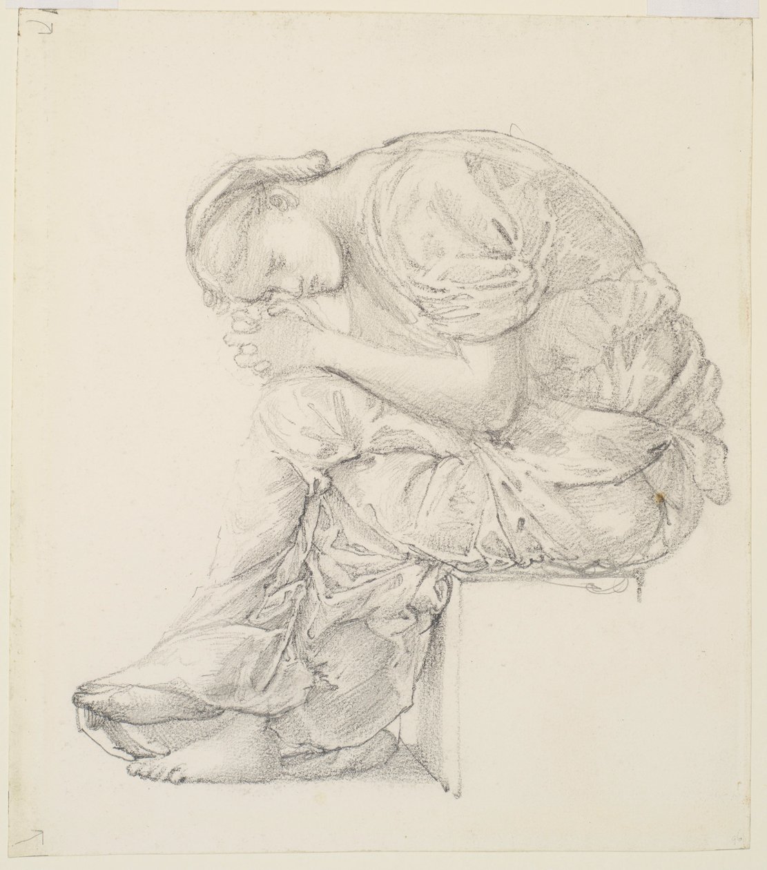 Die Klage - Studie für die Figur rechts von Edward Burne Jones