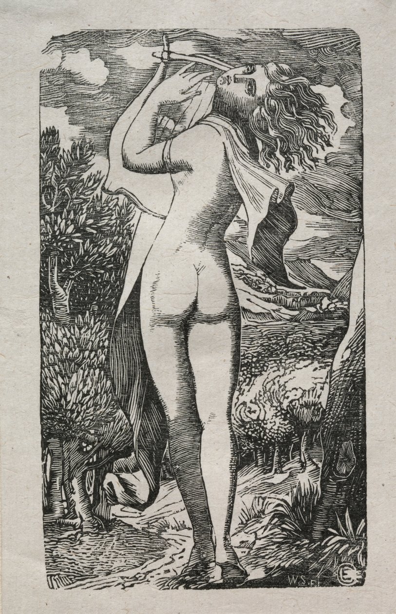 Bacchantin oder Der Spieler auf der Lyra von Edward Calvert