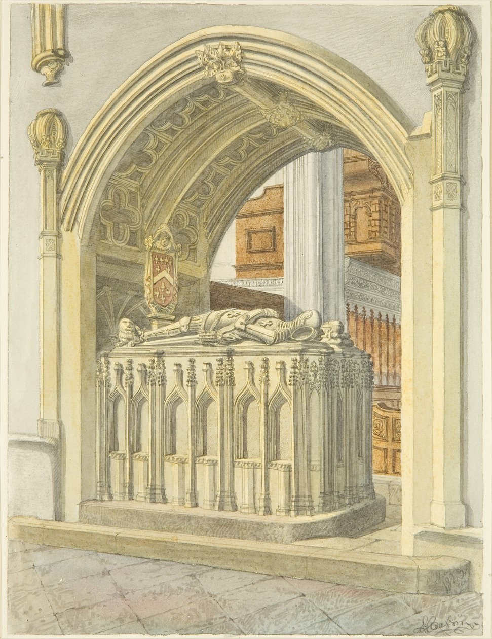 Grab von Robert Fitzharding, gestorben 1170, in der Kathedrale von Bristol von Edward Cashin