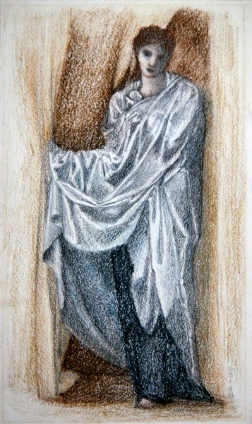 Frau in klassischer Robe von Edward Coley Burne-Jones