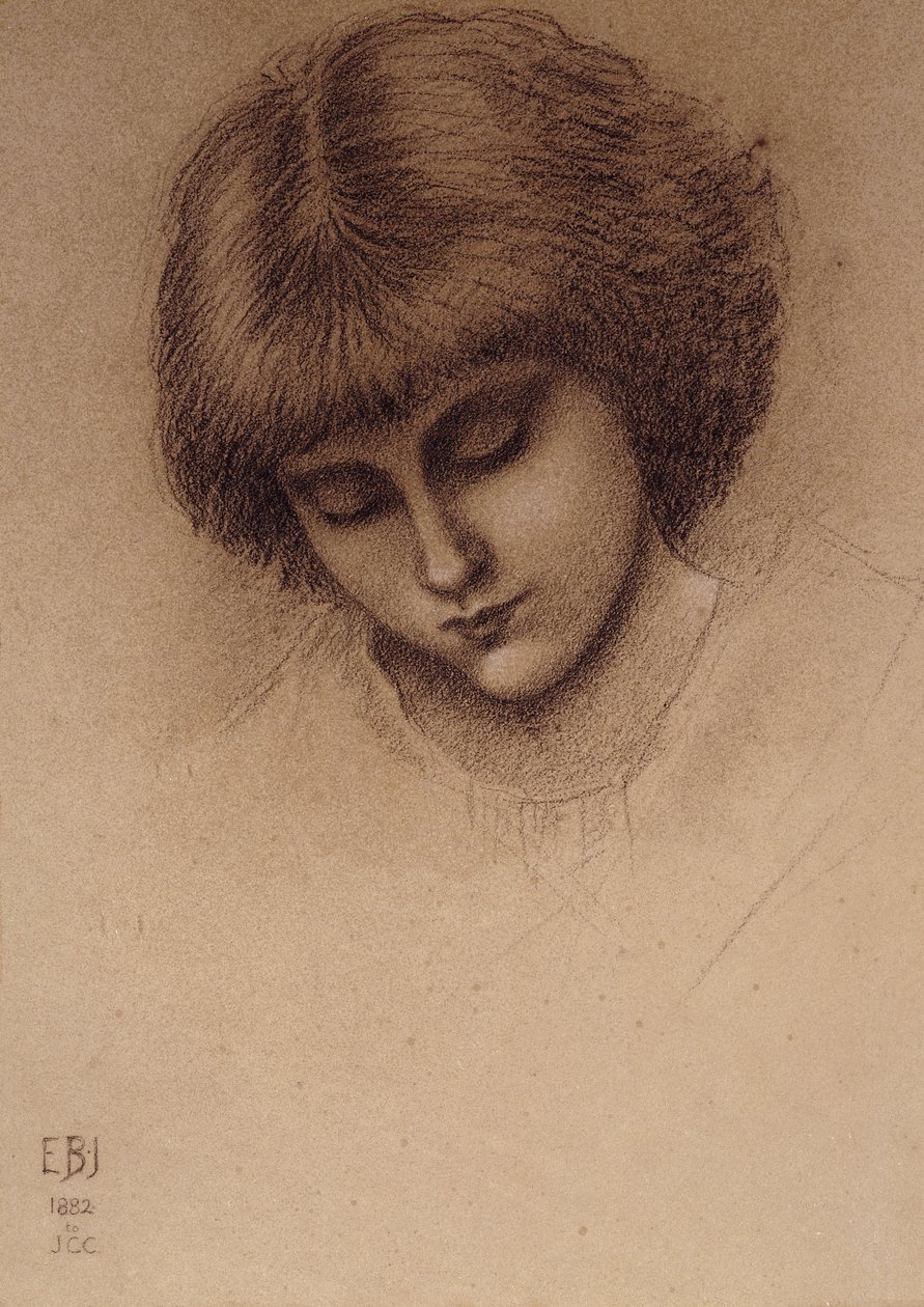 Studie für "König Cophetua und das Bettlermädchen" von Edward Burne Jones