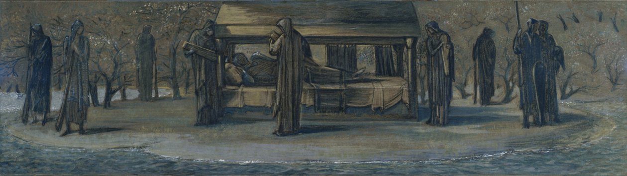 König Arthur in Avalon, ca. 1890 von Edward Coley Burne-Jones